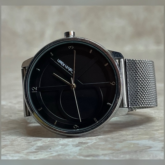 Calvin Klein CK Men’s Stainless Steel Mesh Wristwatch - Picture 1 of 11